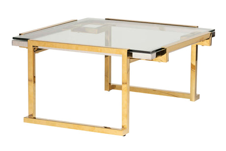 Table centrale en acier inoxydable. Novosibirsk 90x90x45 cm