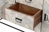 Ricerca in legno mango-metal 150x40x80 cm