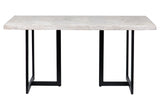 Mesa de jantar de madeira-metal de mangueira 160x90x76 cm