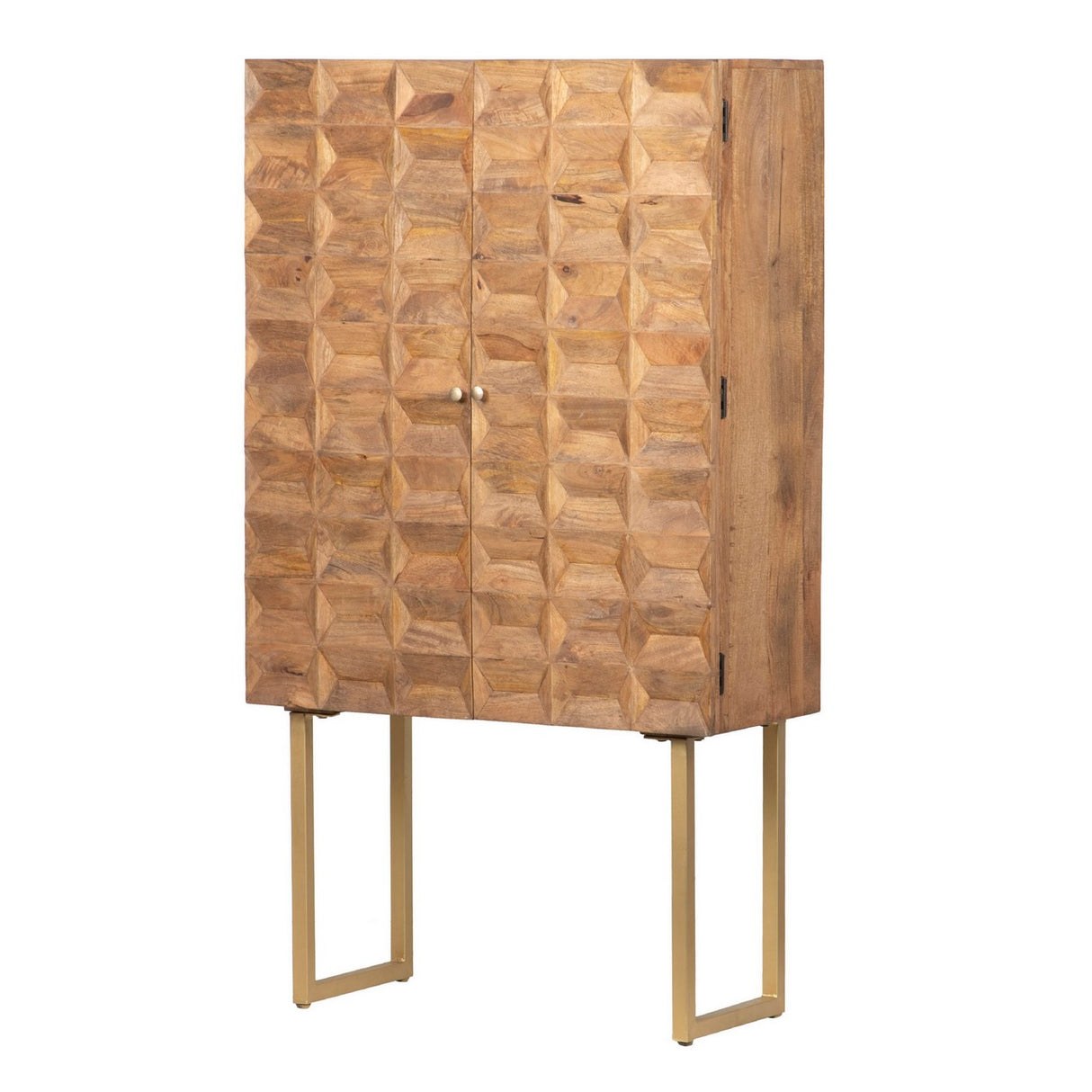 Cabinet Haut Wood Mango-Metal 88x40x160 cm