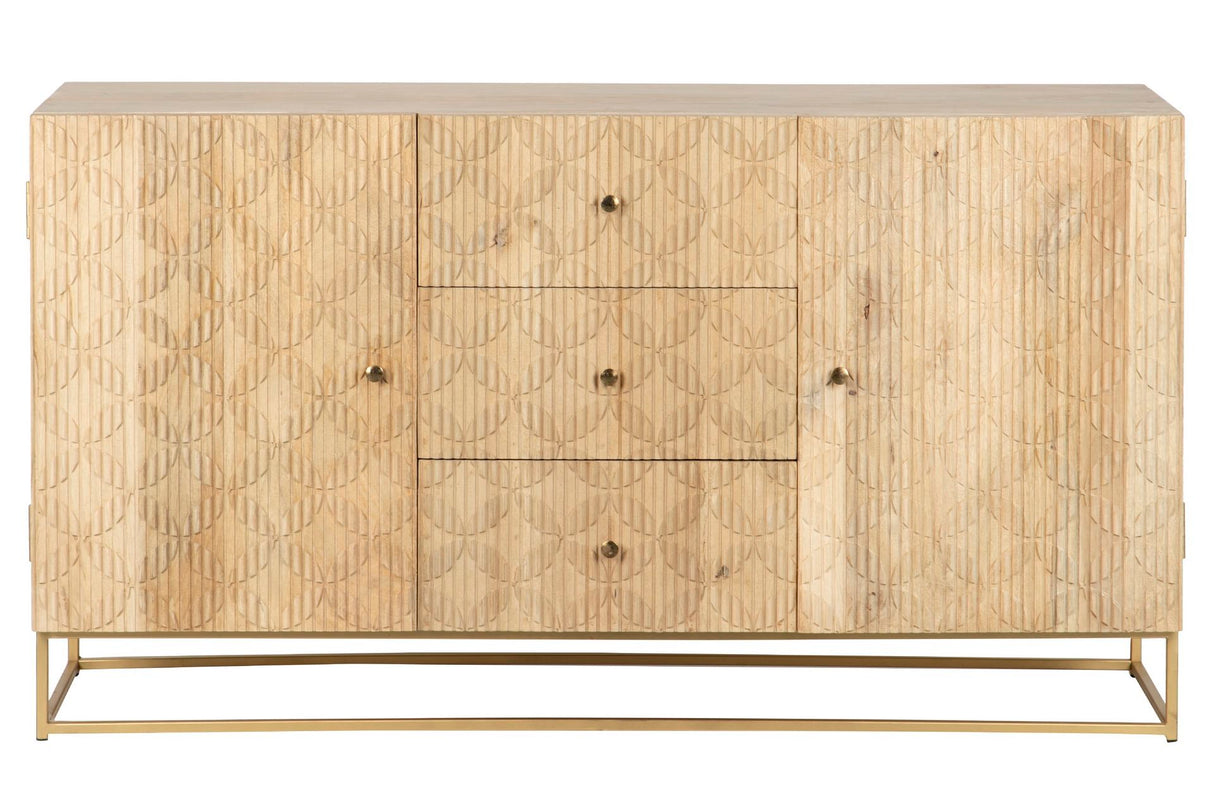 APARADOR MADERA MANGO-METAL 150x40x85 CM