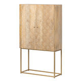 Cabinet High Wood Mango-Metal 90x40x165 cm