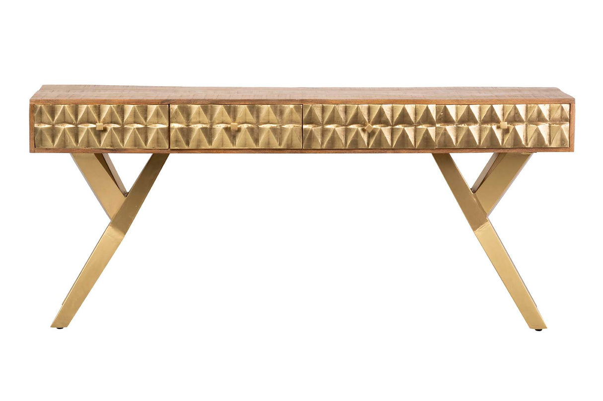 Console en bois de métal Mumbai 180x45x80 cm