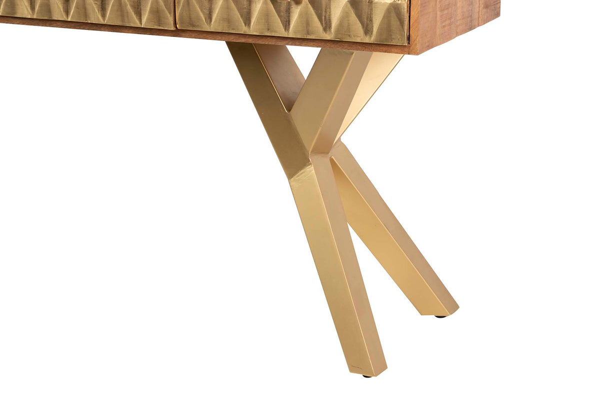 Mumbai Metall Wood Console 180x45x80 cm