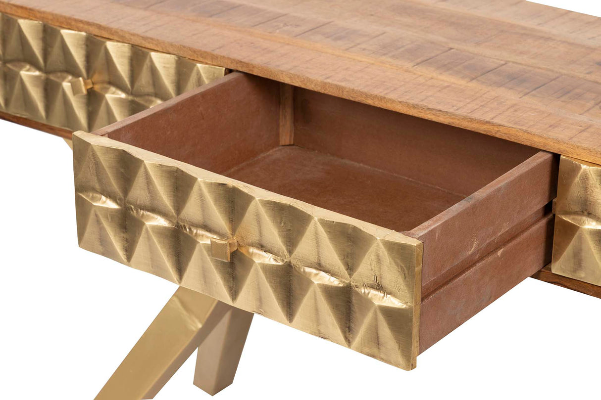 Mumbai Metall Wood Console 140x45x80 cm