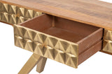 Mumbai Metal Wood Console 140x45x80 cm