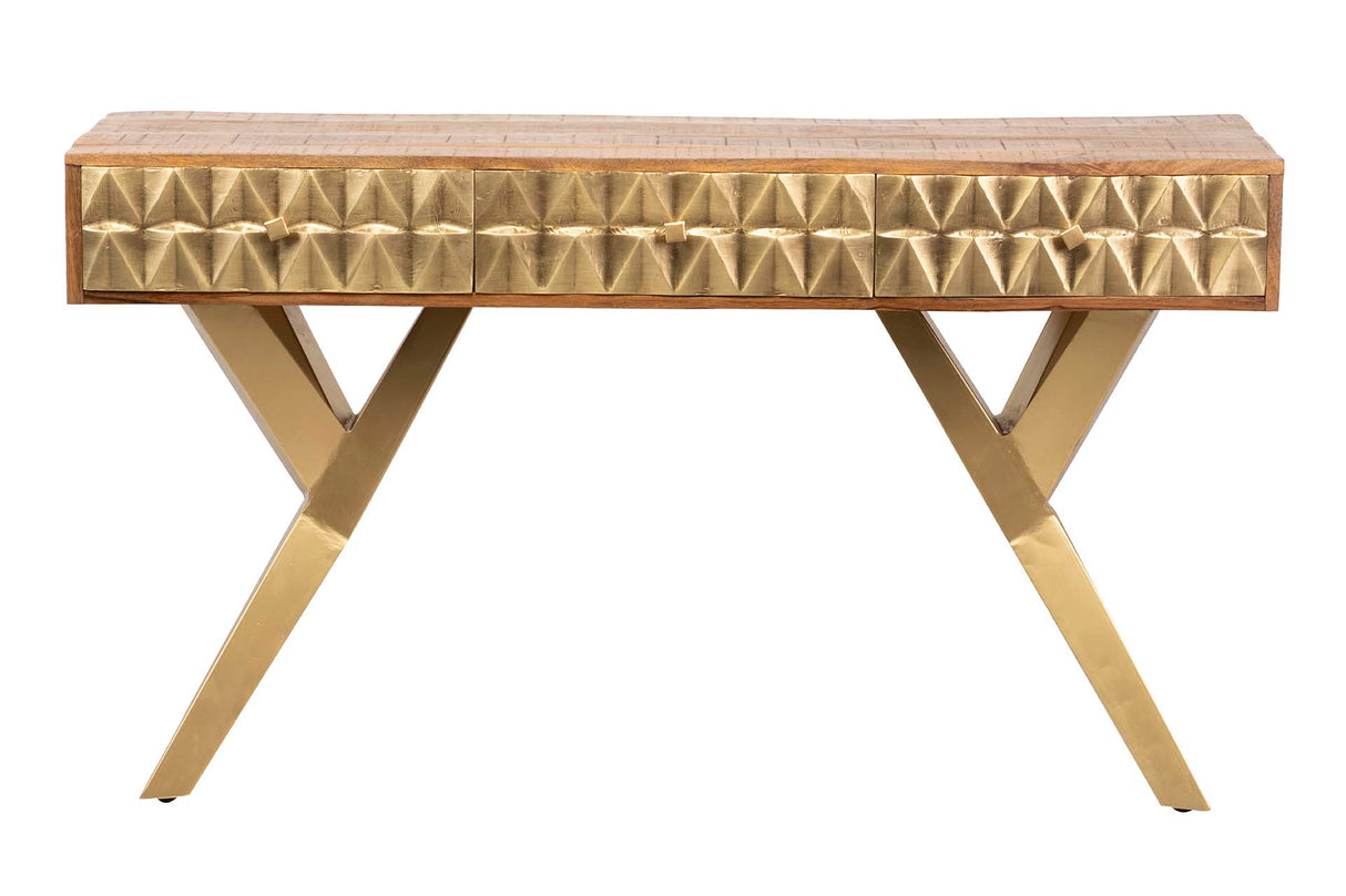 Console en bois de métal Mumbai 140x45x80 cm