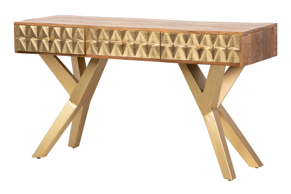 Mumbai Metall Wood Console 140x45x80 cm