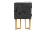 MESITA DE NOCHE MADERA METAL KUWAIT 45x35x73 CM