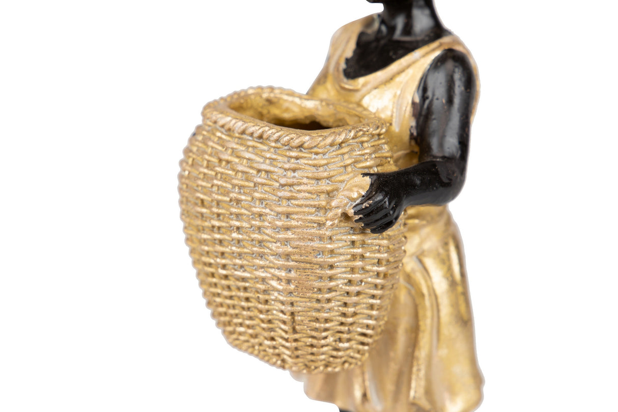 Africain C / Resin Basket 8x8x21 cm