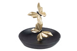 Vassoio per farfalla dorato 14.5x14.5x14 cm