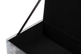 Box cristallino da stampa dorata-negro 21x15x7 cm