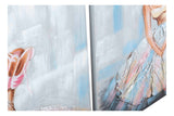 SET 2 LIENZOS BAILARINA 100% PINTADO A MANO 80x5x80 CM