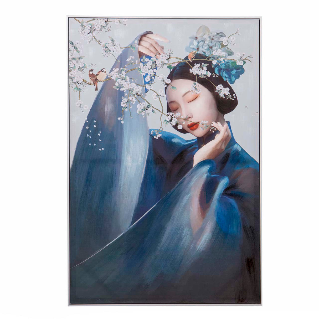 Geisha 80% peint à la main Cadre 80x4x120 cm