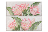 Réglez 2 images de fleurs 80% de pinte. Main 150x4x60 cm