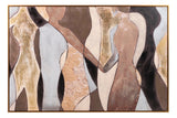 Silhouettes con cornice d'oro 120x3,5x80 cm