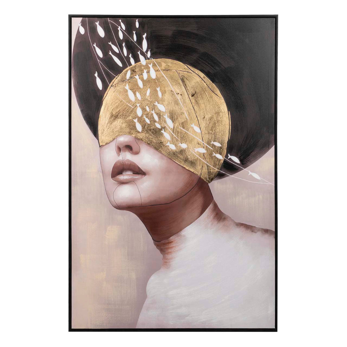 Donne con cornice nera 80x3,5x120 cm