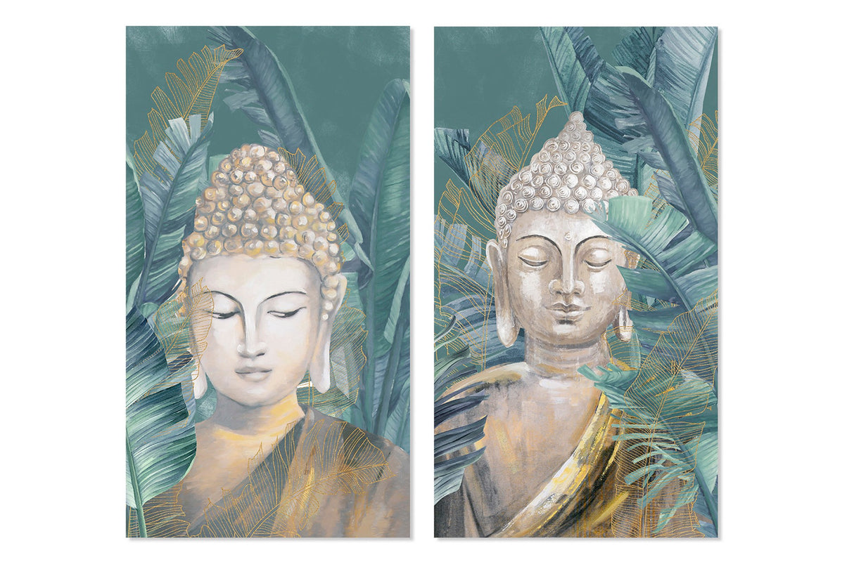 SET 2 LIENZOS BUDHA 50x3x90 CM