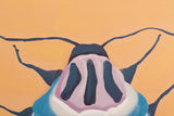 Setzen Sie 2 Schmetterlinge mit schwarzem Rahmen 60x4x90 cm