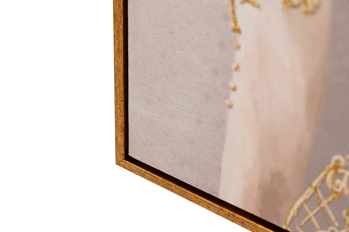 Imposta 2 immagini donne con cornice cresciuta 60x4x80 cm