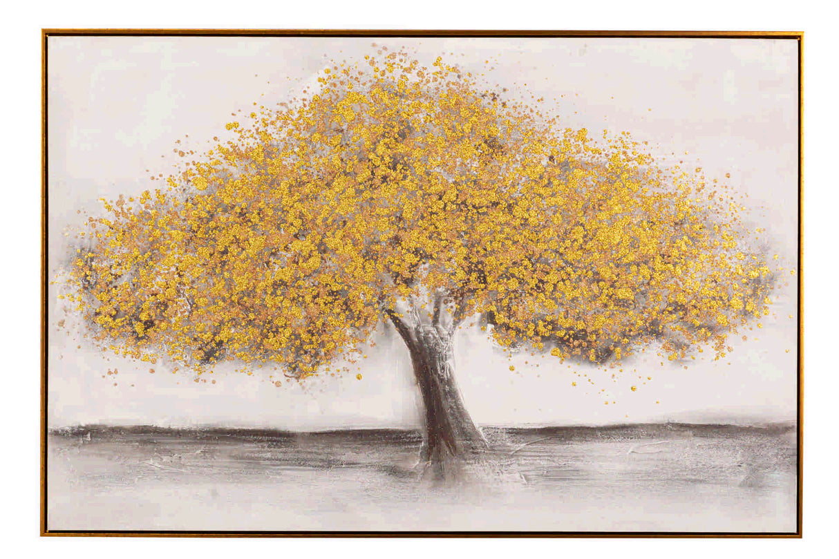 Box albero con cornice di champagne 120x4x80 cm