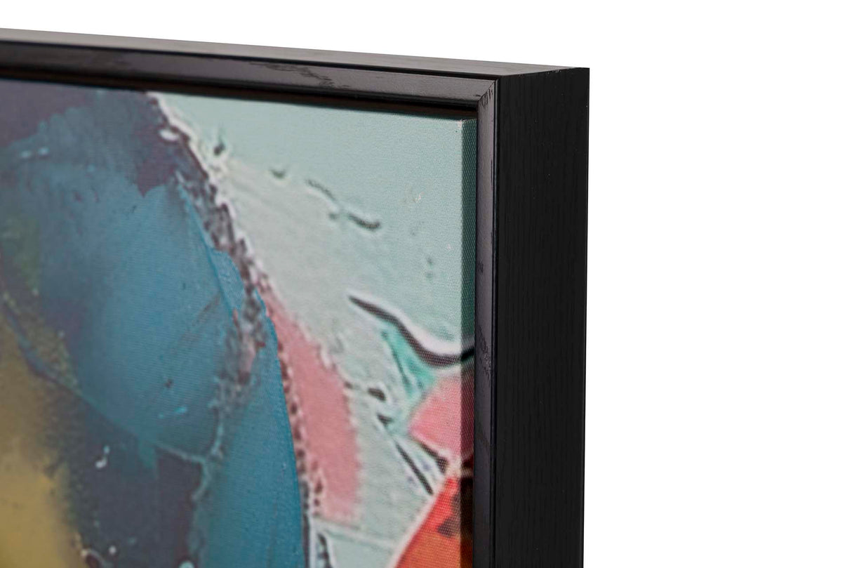 Immagine africana con cornice nera 80x4x120 cm