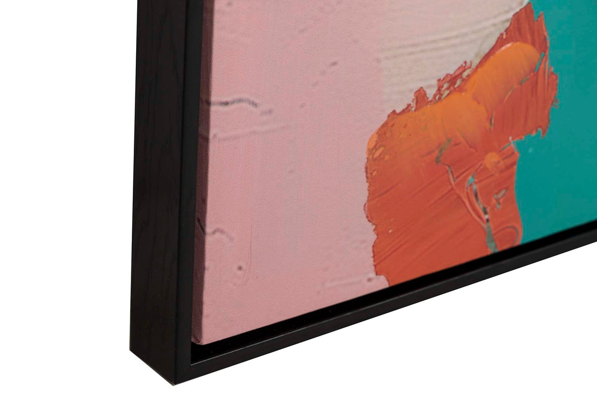Immagine africana con cornice nera 80x4x120 cm