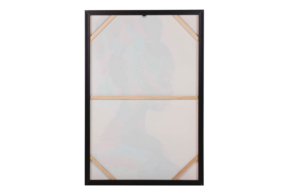 Immagine africana con cornice nera 80x4x120 cm