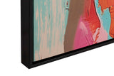 Immagine africana con cornice nera 80x4x120 cm