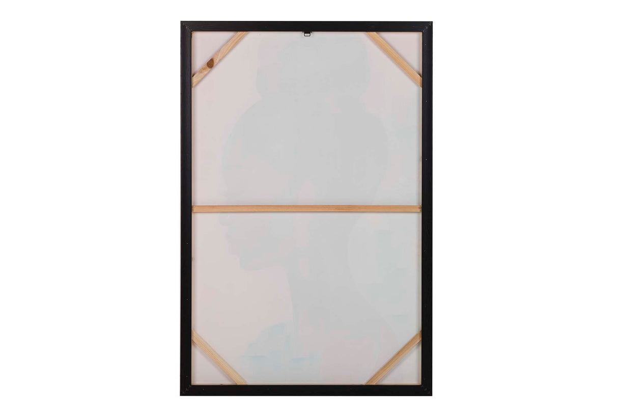 Immagine africana con cornice nera 80x4x120 cm