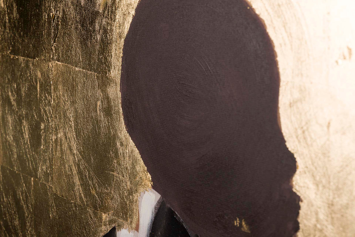 Caixa de silhueta com quadro preto 80x4x120 cm