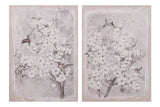 SET 2 LIENZOS ALMENDRO 40% PINTADO MANO 50x3x70 CM