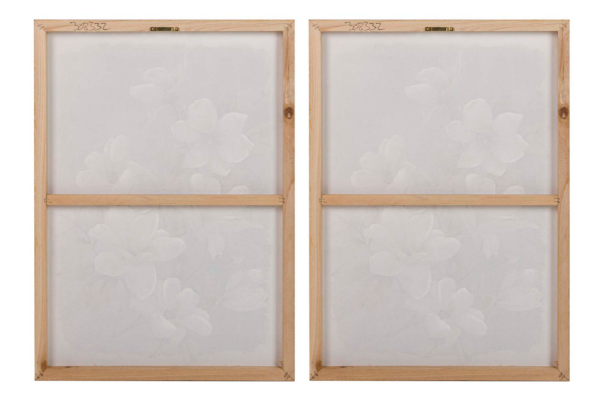 Set 2 Flower Lives 40% peintes à la main 50x3x70 cm