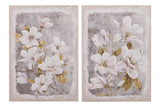 Set 2 Flower Lives 40% peintes à la main 50x3x70 cm