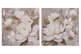 SET 2 LIENZOS FLORES 40% PINTADO A MANO 60x3x60 CM