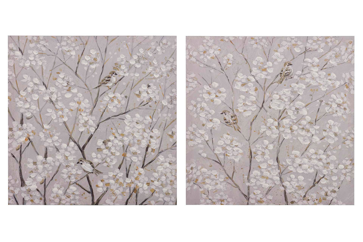 Set 2 Almendro Livings 40% peint main 60x3x60 cm