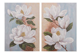 SET 2 LIENZOS FLORES 40% PINTADO A MANO 50x3x70 CM