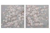 SET 2 LIENZOS ALMENDRO 40% PINTADO MANO 60x3x60 CM
