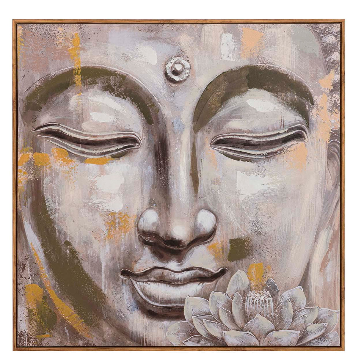 80% -Buddha dipinto a mano 80x4x80 cm
