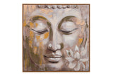 CUADRO BUDA 80% PITNADO A MANO 80x4x80 CM