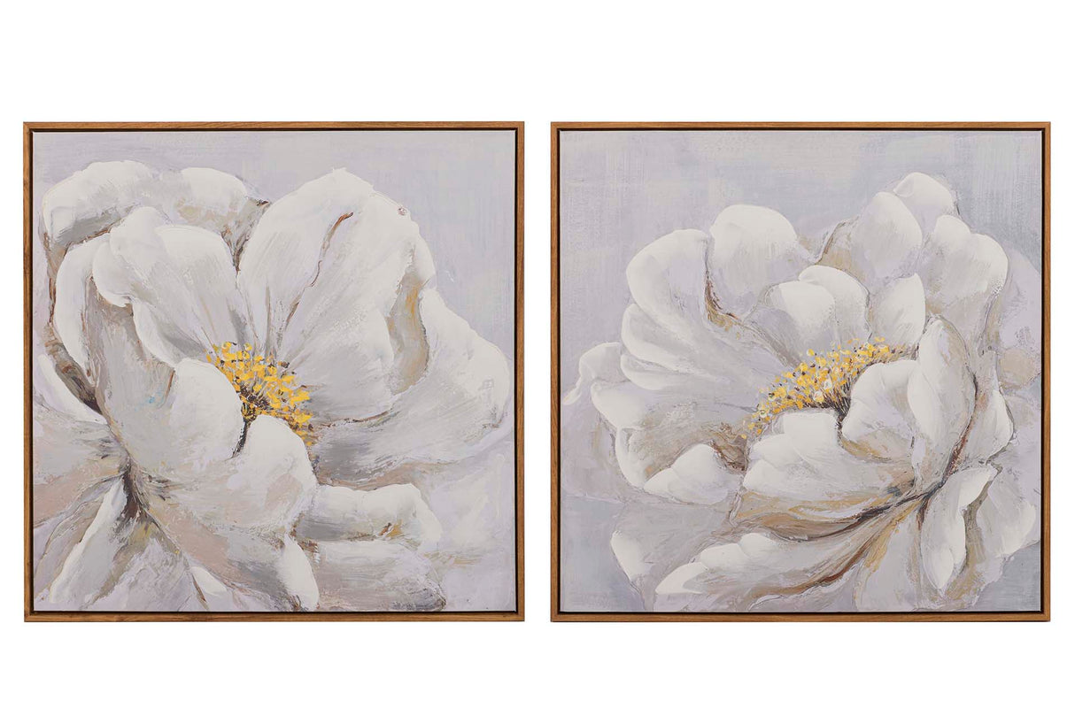 Imposta 2 tabelle 80% dipinto a mano 60x4x60 cm