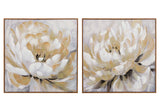 SET 2 CUADROS FLORES 80% PINTADO A MANO 80x4x80 CM