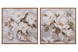 Set 2 images de fleurs peintes 60x4x60 cm
