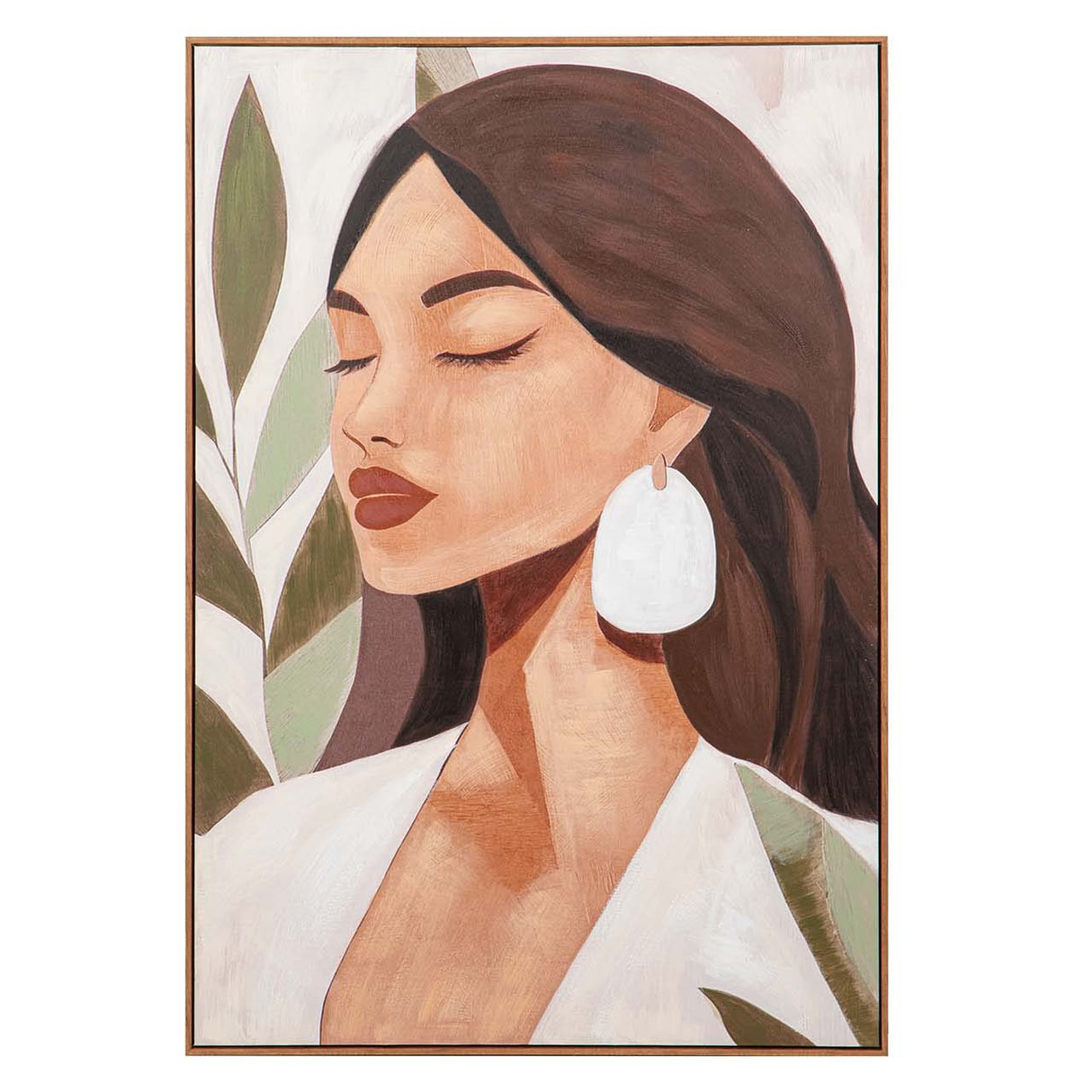 CUADRO MUJER 80% PINTADO A MANO 80x4x120 CM