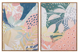 Régler 2 planches 80% peintes à la main 60x4x80 cm