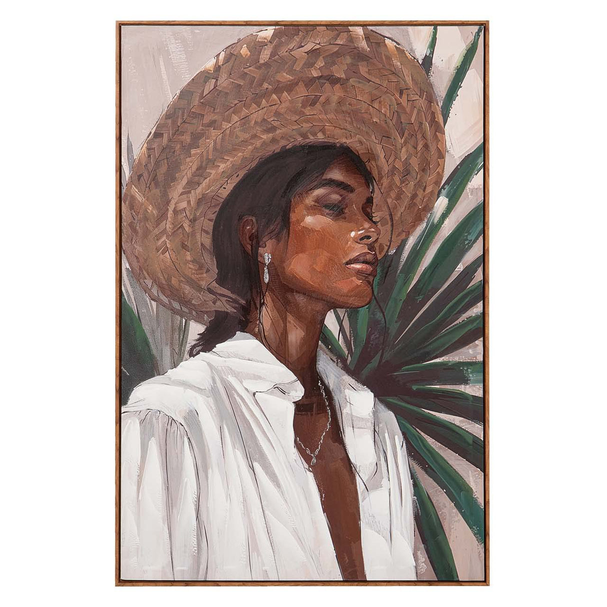 CUADRO MUJER 80% PINTADO A MANO 80x4x120 CM