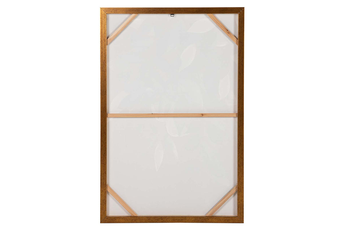 CUADRO HOJAS 80% PINTADO A MANO Y FOIL 80x4x120 CM