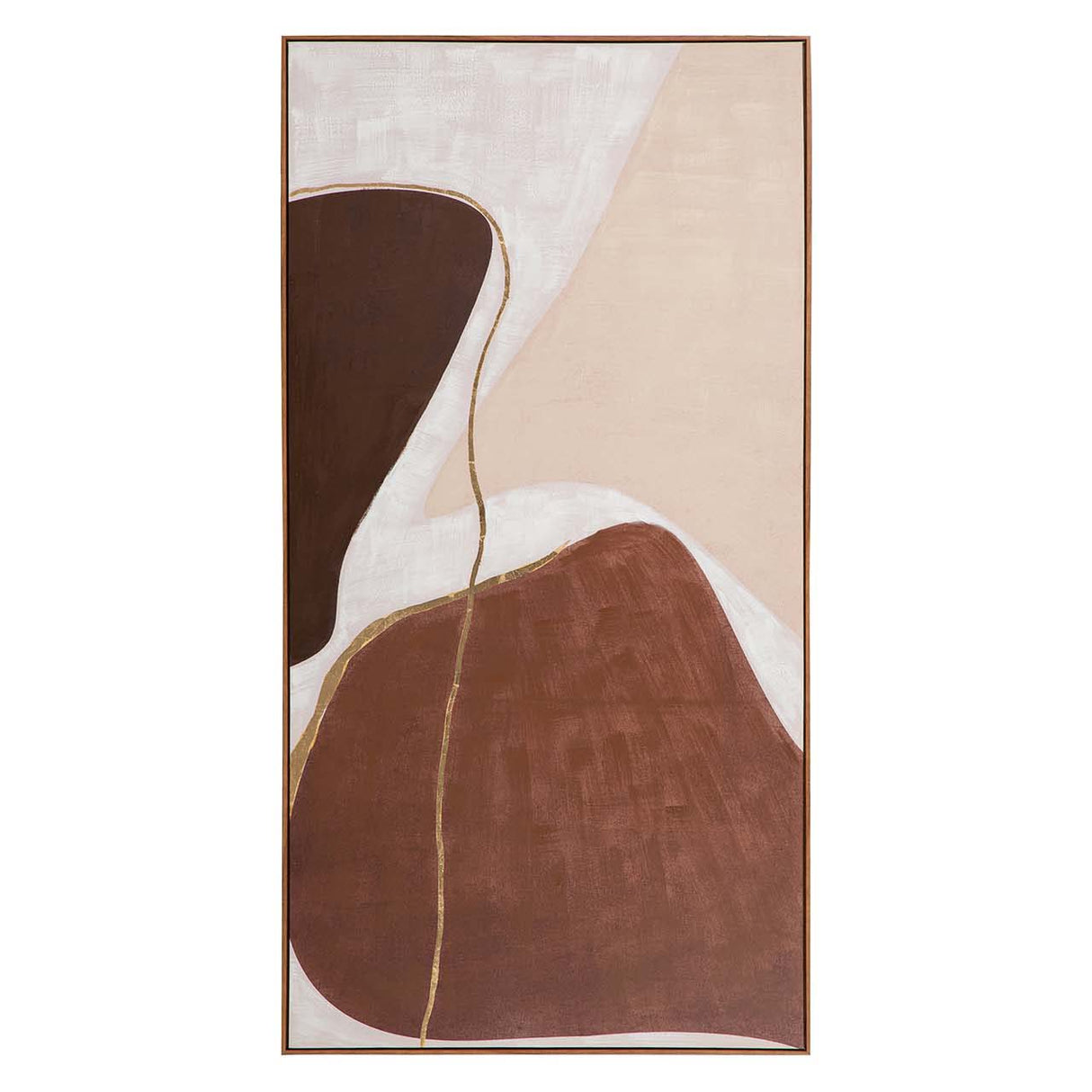 CUADRO ABSTRACTO 80%PINTADO A MANO FOIL 90x4x180 CM