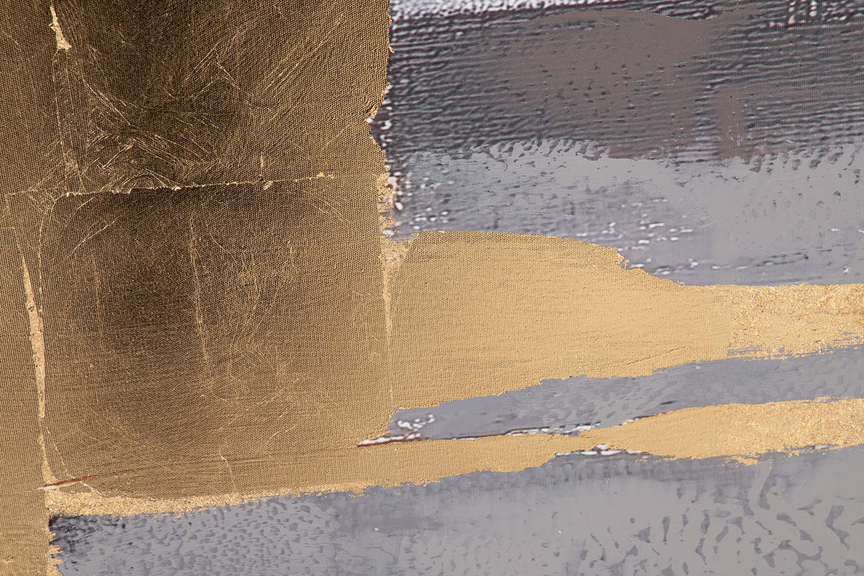 CUADRO ABSTRACTO 80%PINTADO A MANO FOIL 90x4x180 CM
