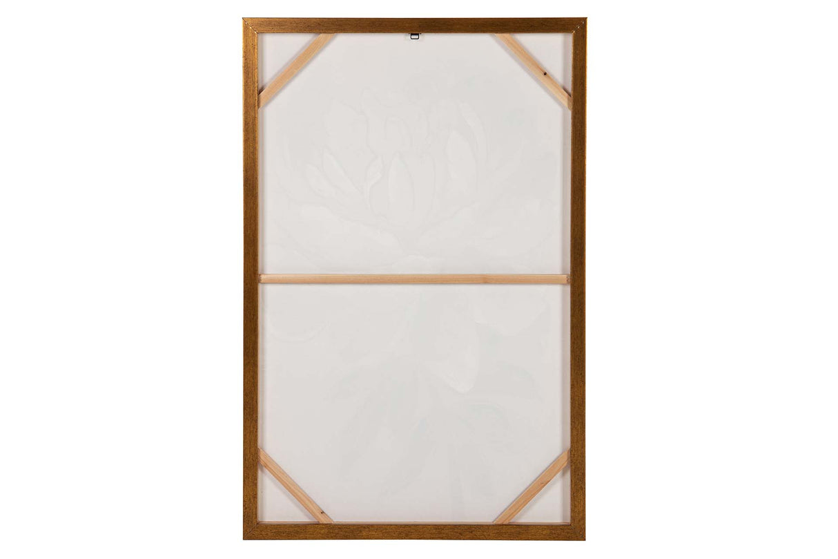 CUADRO FLOR 80% PINTADO A MANO Y FOIL 80x4x120 CM